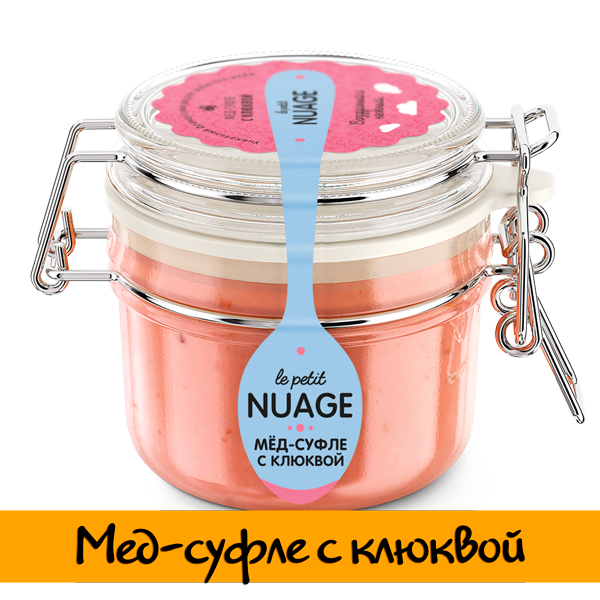 Мед-суфле с клюквой